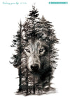 Wolf Tattoo { FREE SHIPPING }