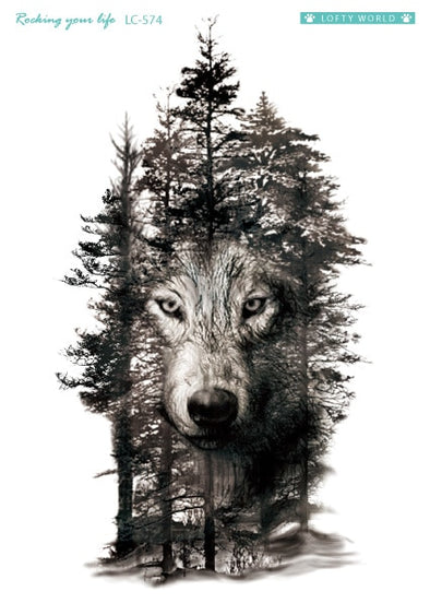 Wolf Tattoo { FREE SHIPPING }